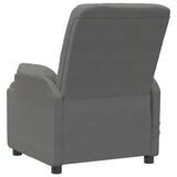 Fauteuil de massage gris foncé similicuir daim