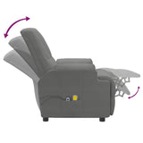 Fauteuil de massage gris foncé similicuir daim