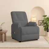 Fauteuil de massage gris foncé similicuir daim