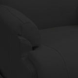 Fauteuil de massage noir similicuir daim