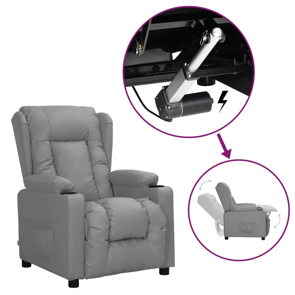 Fauteuil Gris Similicuir