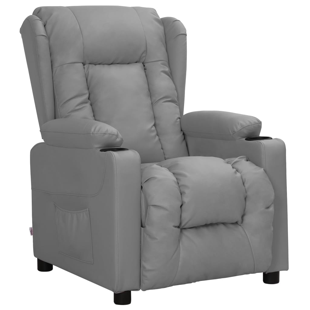 Fauteuil Gris Similicuir