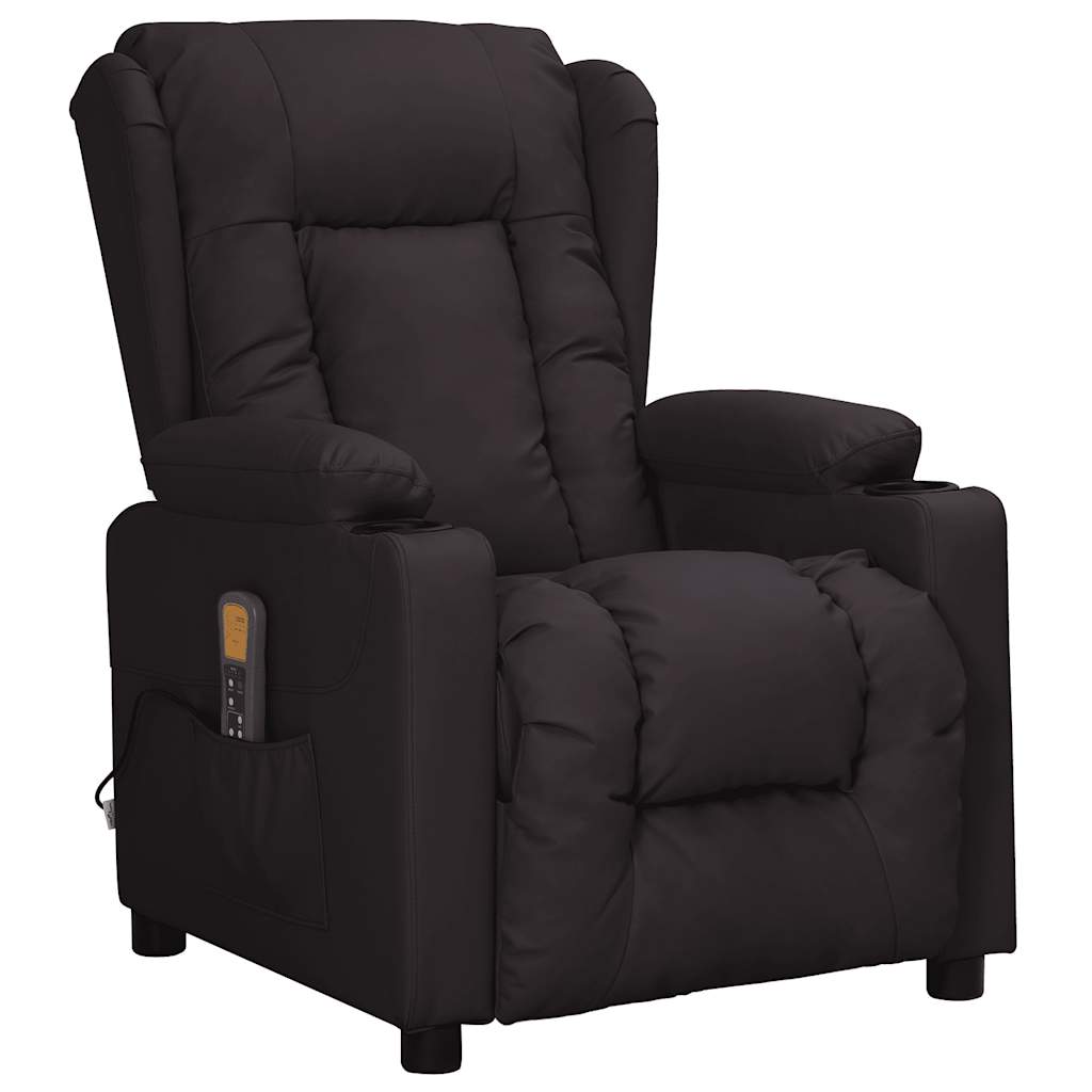 Fauteuil de massage Noir Similicuir