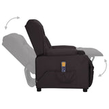 Fauteuil de massage Noir Similicuir