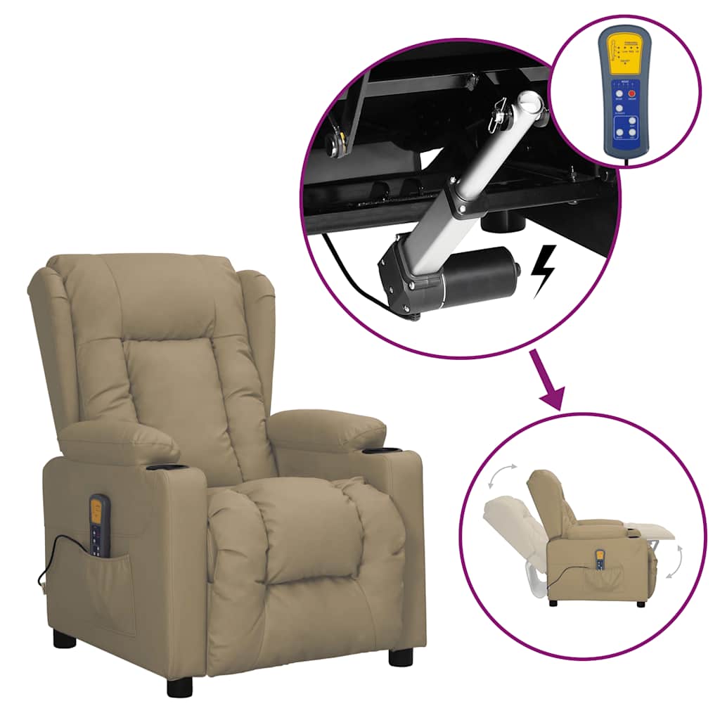 Fauteuil de massage Cappuccino Similicuir