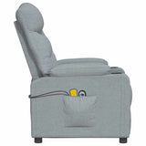 Fauteuil de massage inclinable Gris clair Tissu