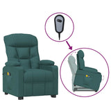 Fauteuil de massage Vert foncé Tissu