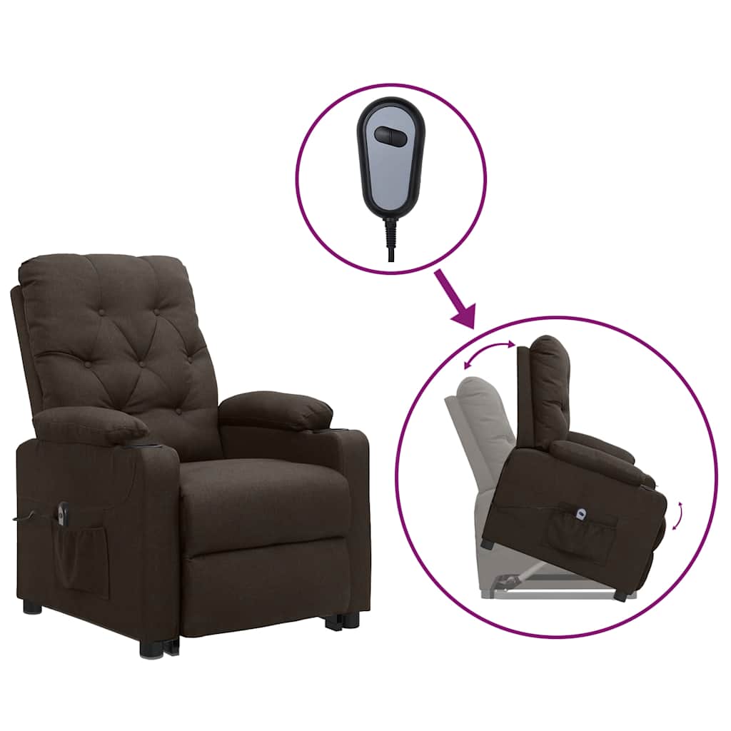 Fauteuil Marron foncé Tissu