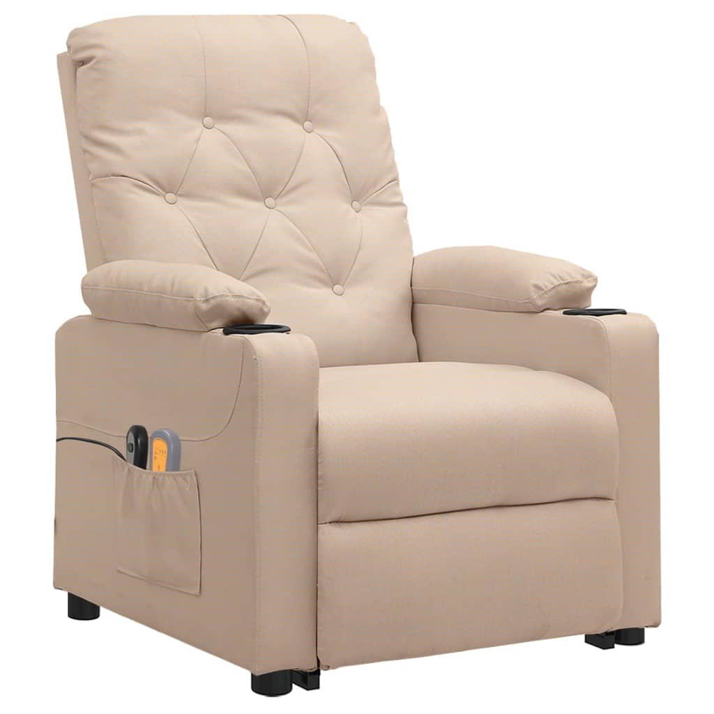 Fauteuil de massage Crème Tissu