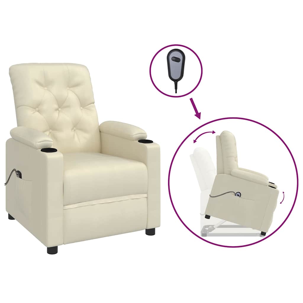 Fauteuil Crème Similicuir