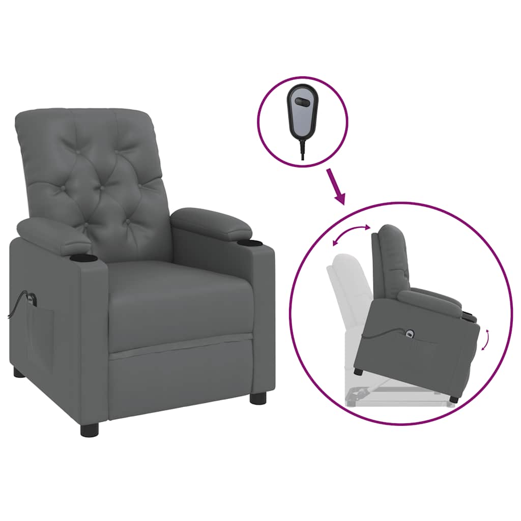 Fauteuil Gris Similicuir