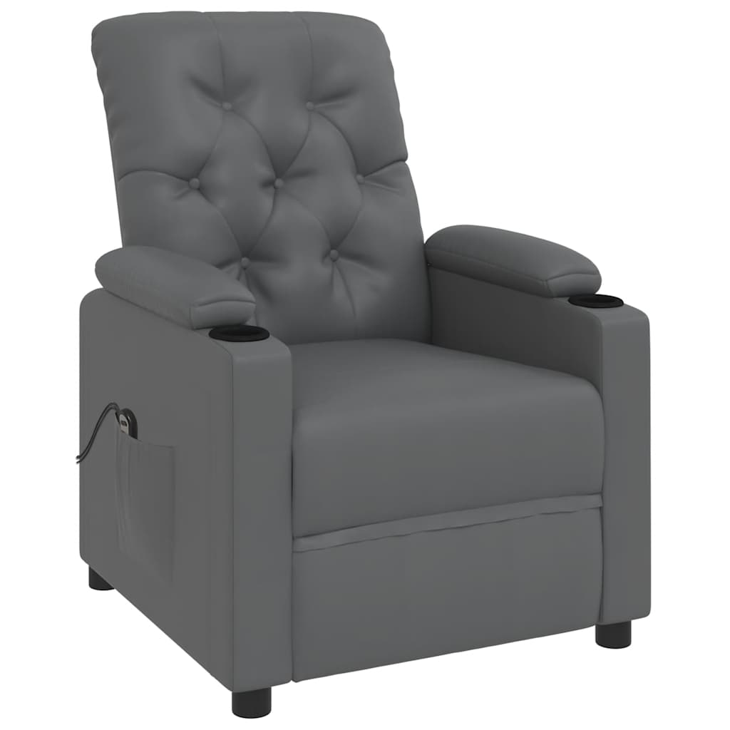 Fauteuil Gris Similicuir