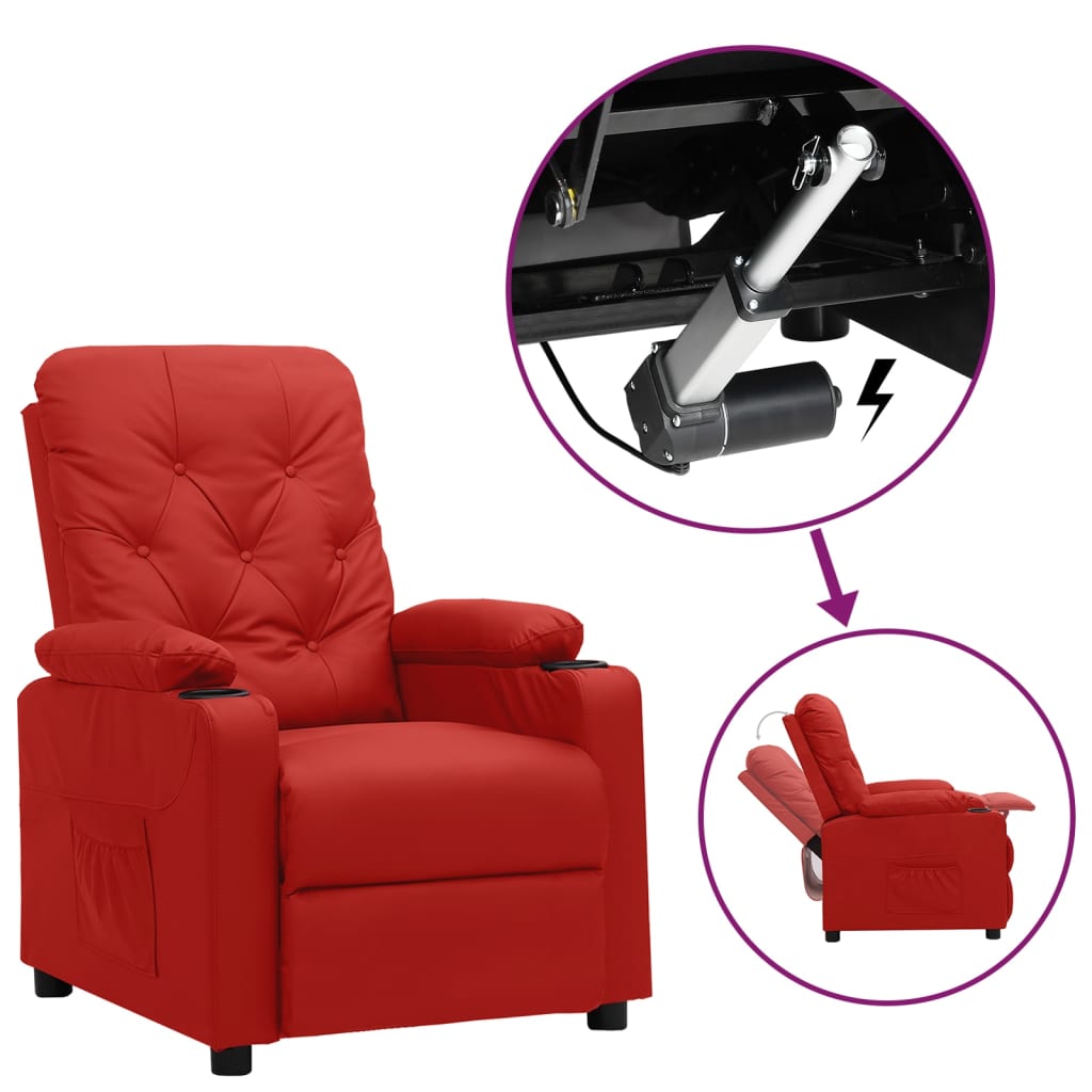 Fauteuil Rouge bordeaux Similicuir