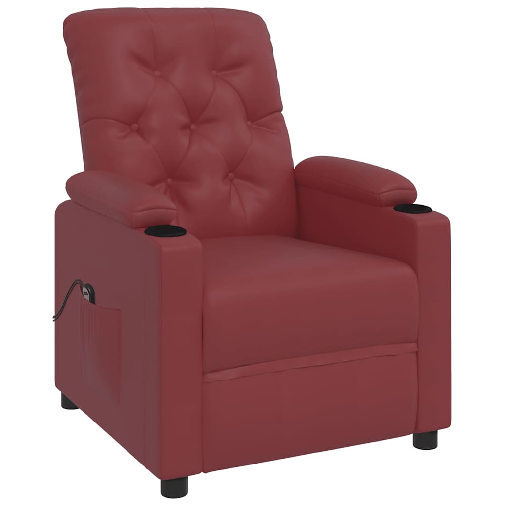 Fauteuil Rouge bordeaux Similicuir