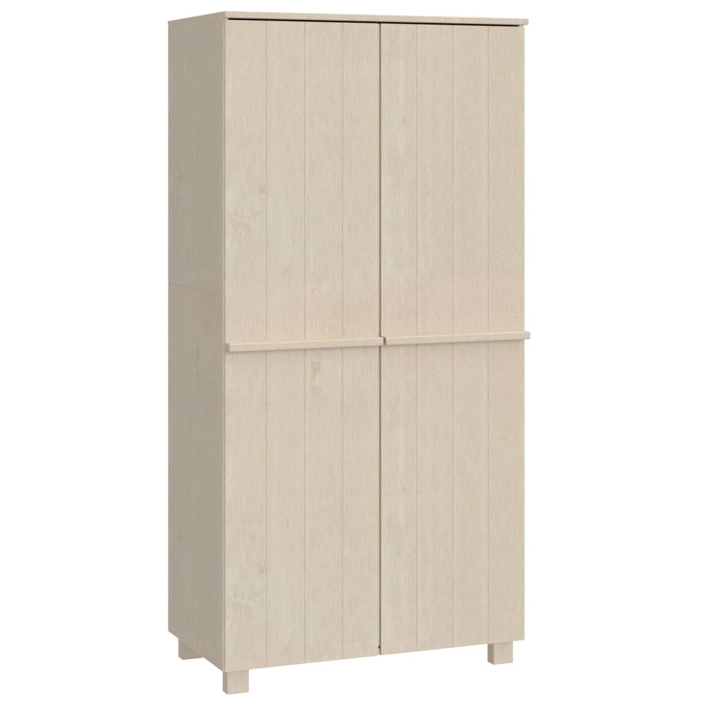 Garde-robe HAMAR Marron miel 89x50x180 cm Bois massif de pin