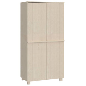 Garde-robe HAMAR Marron miel 89x50x180 cm Bois massif de pin