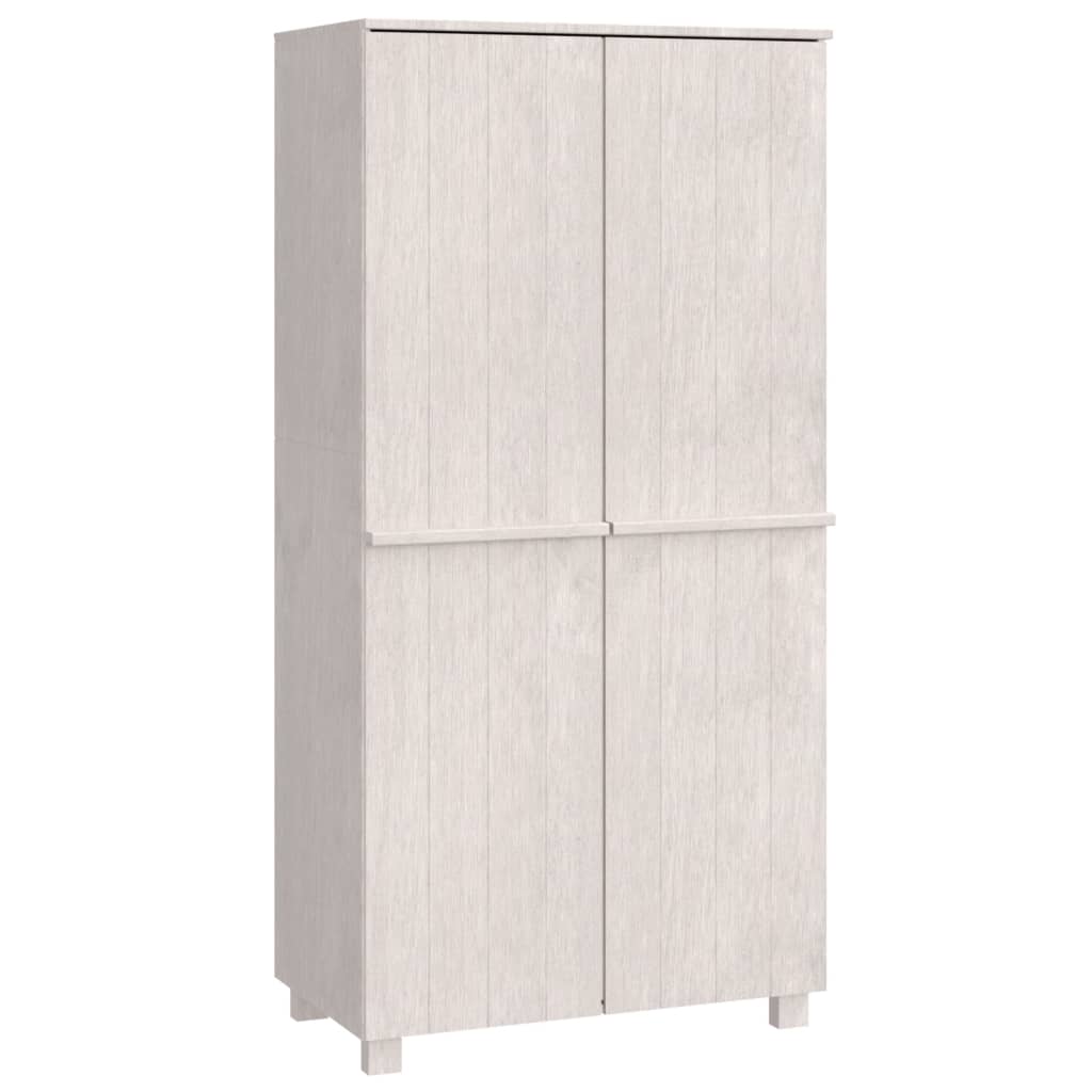 Garde-robe HAMAR Blanc 89x50x180 cm Bois massif de pin
