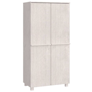 Garde-robe HAMAR Blanc 89x50x180 cm Bois massif de pin