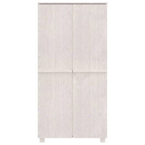 Garde-robe HAMAR Blanc 89x50x180 cm Bois massif de pin