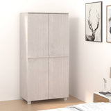 Garde-robe HAMAR Blanc 89x50x180 cm Bois massif de pin