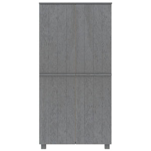 Garde-robe HAMAR Gris foncé 89x50x180 cm Bois massif de pin