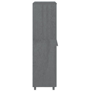Garde-robe HAMAR Gris foncé 89x50x180 cm Bois massif de pin