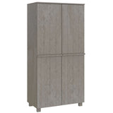 Garde-robe HAMAR Gris clair 89x50x180 cm Bois massif de pin