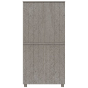 Garde-robe HAMAR Gris clair 89x50x180 cm Bois massif de pin