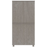 Garde-robe HAMAR Gris clair 89x50x180 cm Bois massif de pin