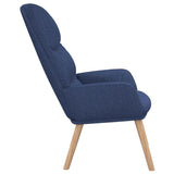 Chaise de relaxation Bleu Tissu