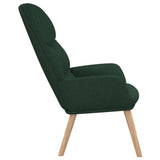 Chaise de relaxation Vert foncé Tissu