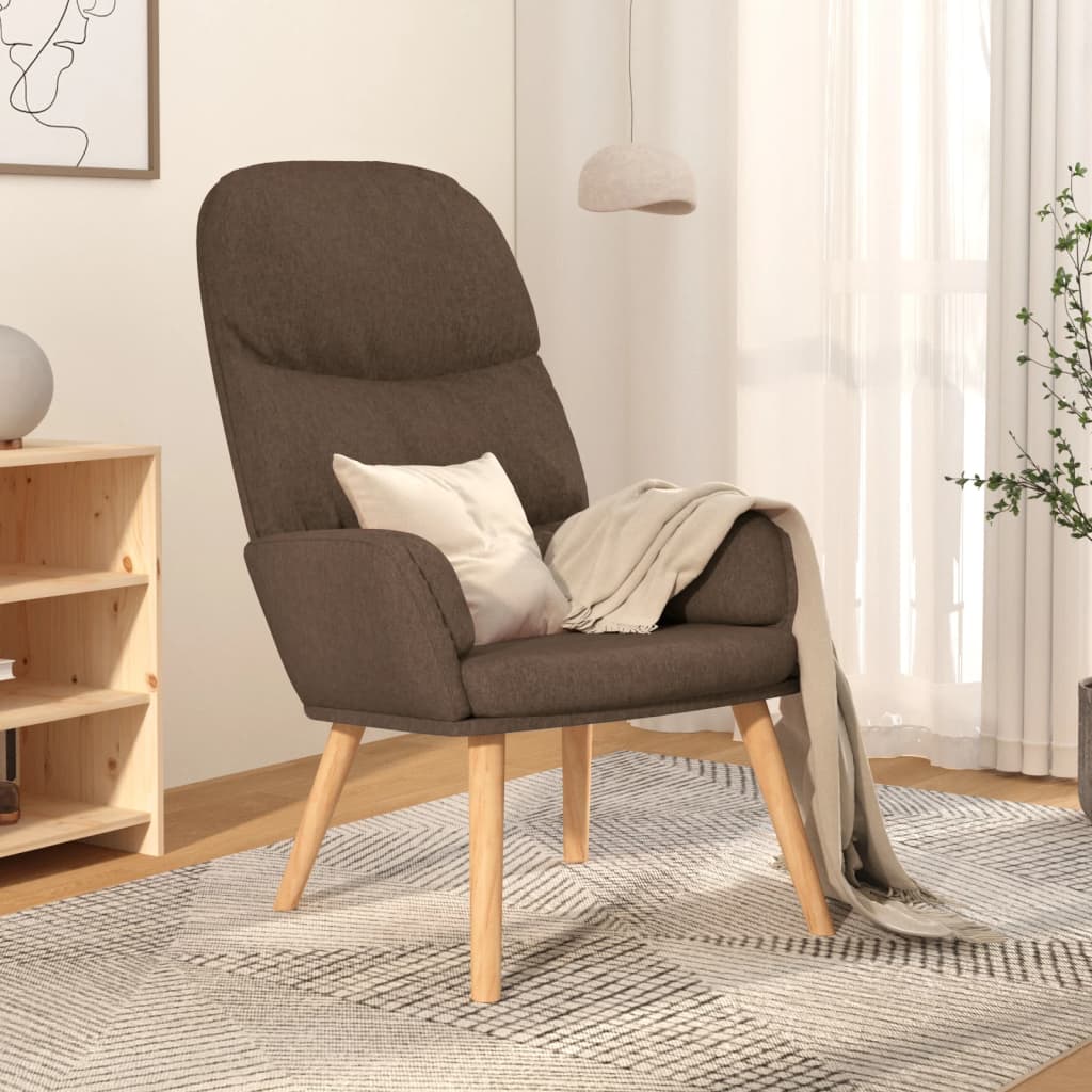 Chaise de relaxation Taupe Tissu