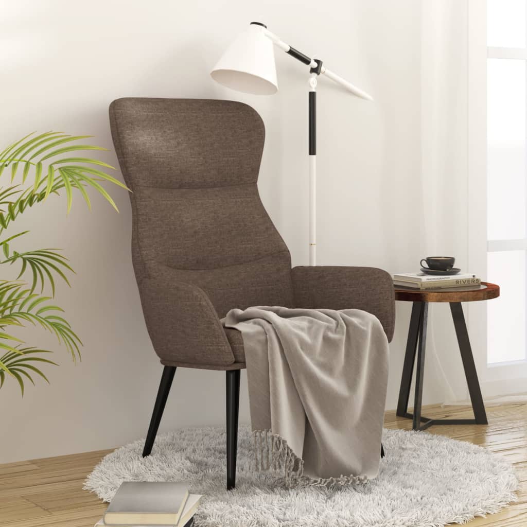 Chaise de relaxation Taupe Tissu