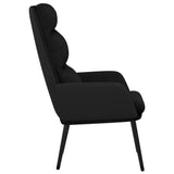 Chaise de relaxation Noir Tissu