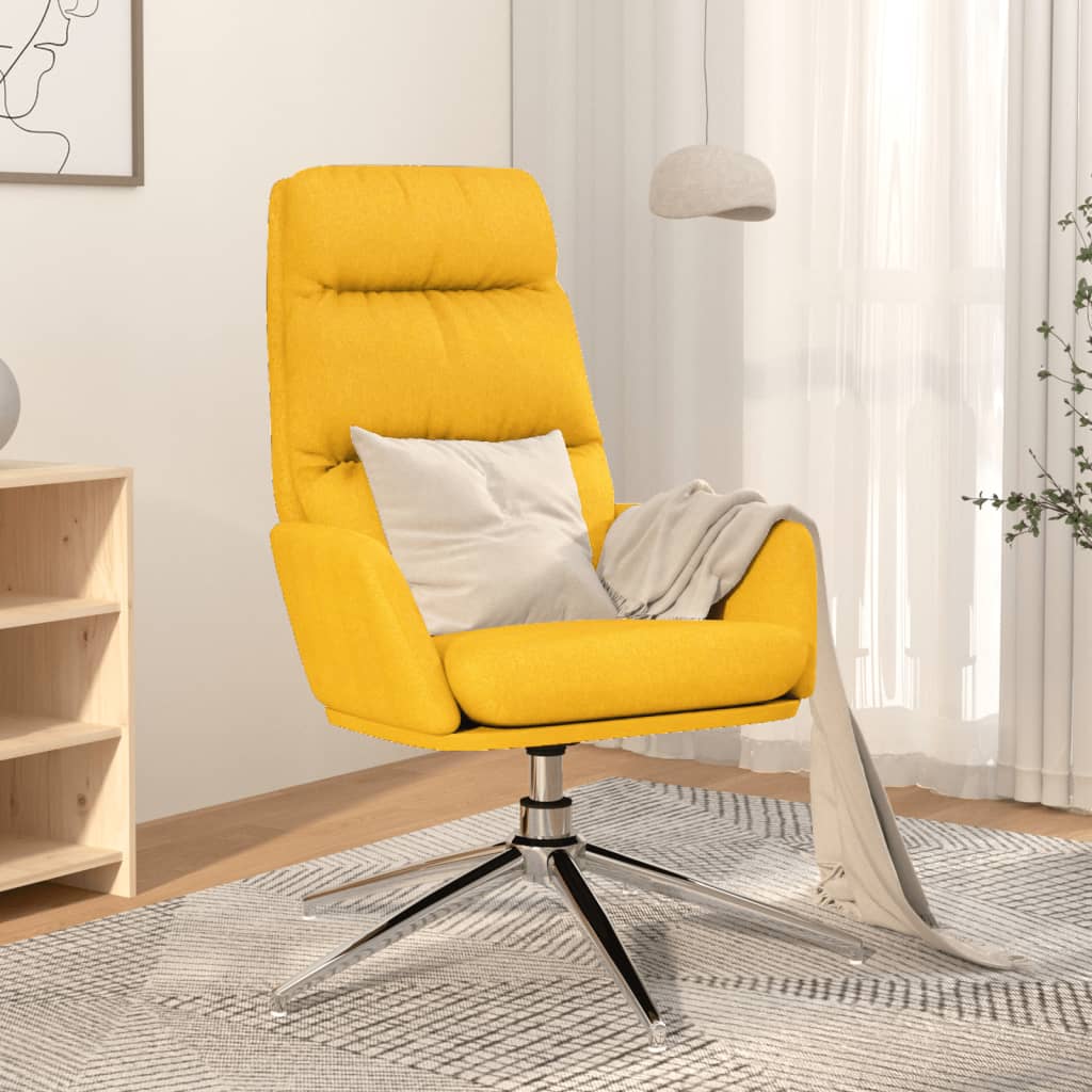 Chaise de relaxation Jaune moutarde Tissu