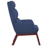 Chaise de relaxation Bleu Tissu