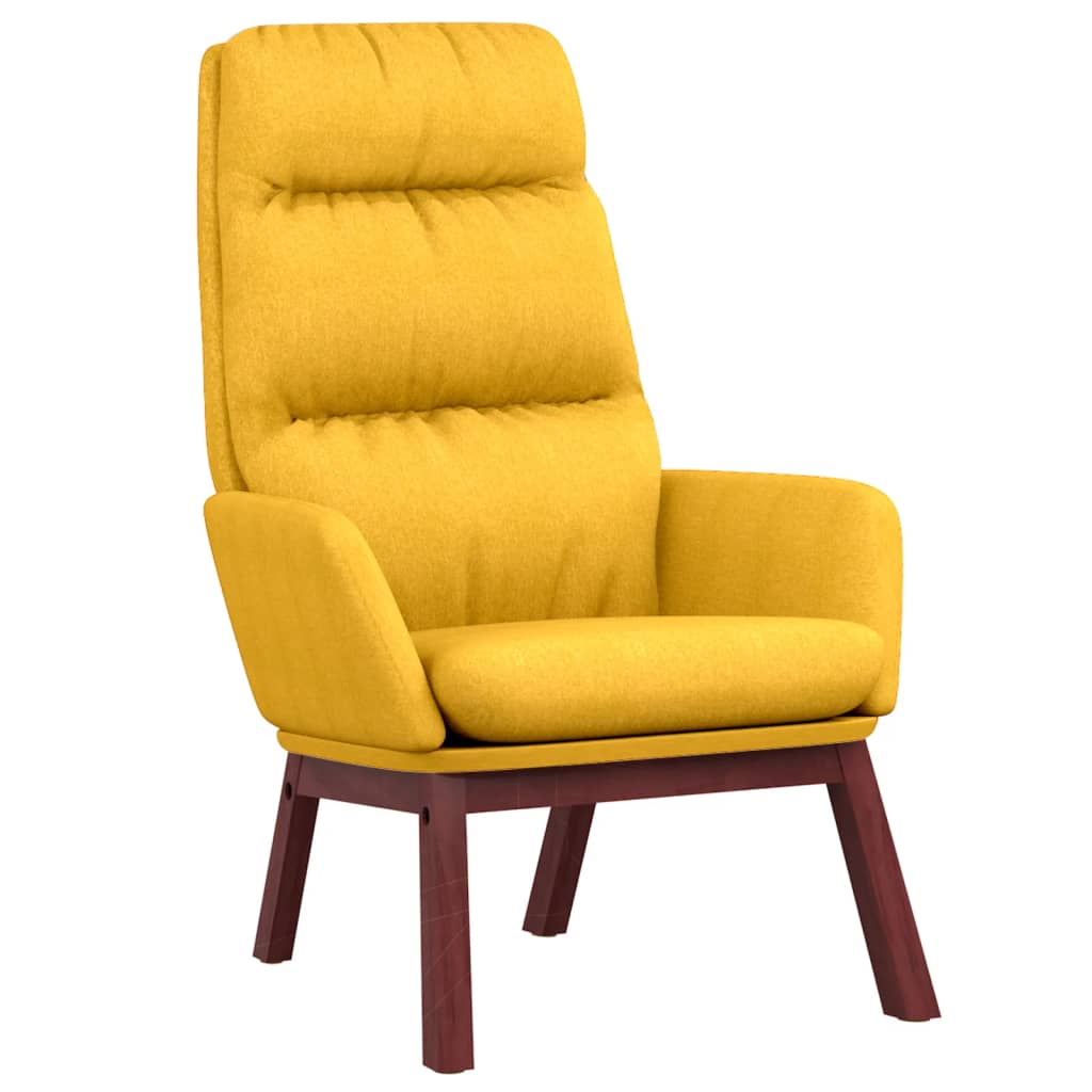 Chaise de relaxation Jaune moutarde Tissu
