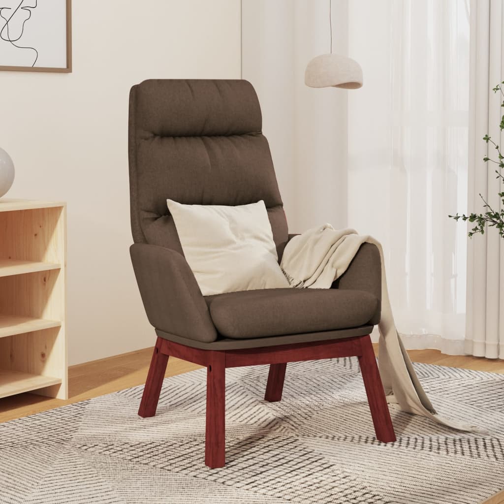 Chaise de relaxation Taupe Tissu
