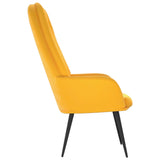 Chaise de relaxation Jaune moutarde Velours