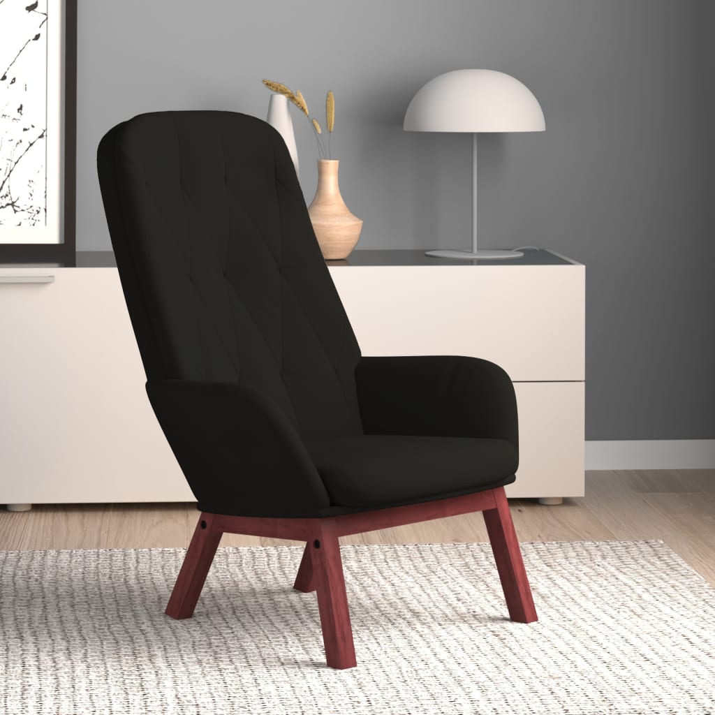 Chaise de relaxation Noir Velours