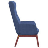 Chaise de relaxation Bleu Tissu