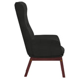 Chaise de relaxation Noir Tissu