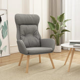 Chaise de relaxation Gris clair Tissu