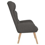 Chaise de relaxation Gris foncé Tissu