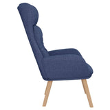 Chaise de relaxation Bleu Tissu