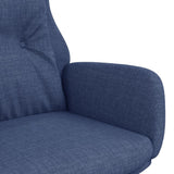 Chaise de relaxation Bleu Tissu