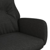 Chaise de relaxation Noir Tissu