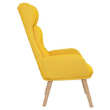 Chaise de relaxation Jaune moutarde Tissu