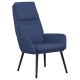 Chaise de relaxation Bleu Tissu