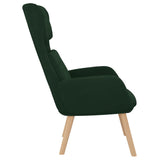 Chaise de relaxation Vert foncé Velours